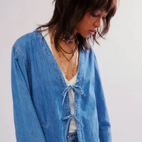 Free People Tie-Front Jacket - Picture 4 of 7